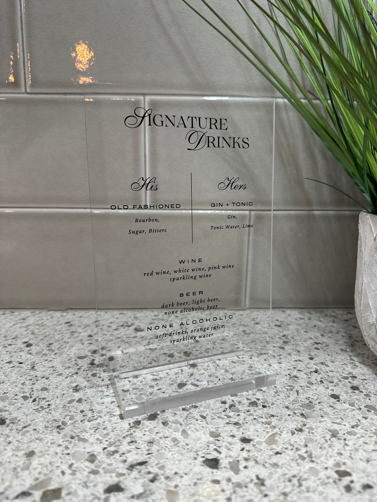 1/8" Acrylic Blank with Acrylic Stand