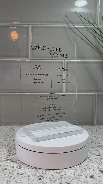 1/8" Acrylic Blank with Acrylic Stand